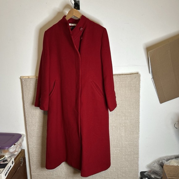 Mulberry Street Jackets & Blazers - Mulberry Street Red Wool Coat Sz 14